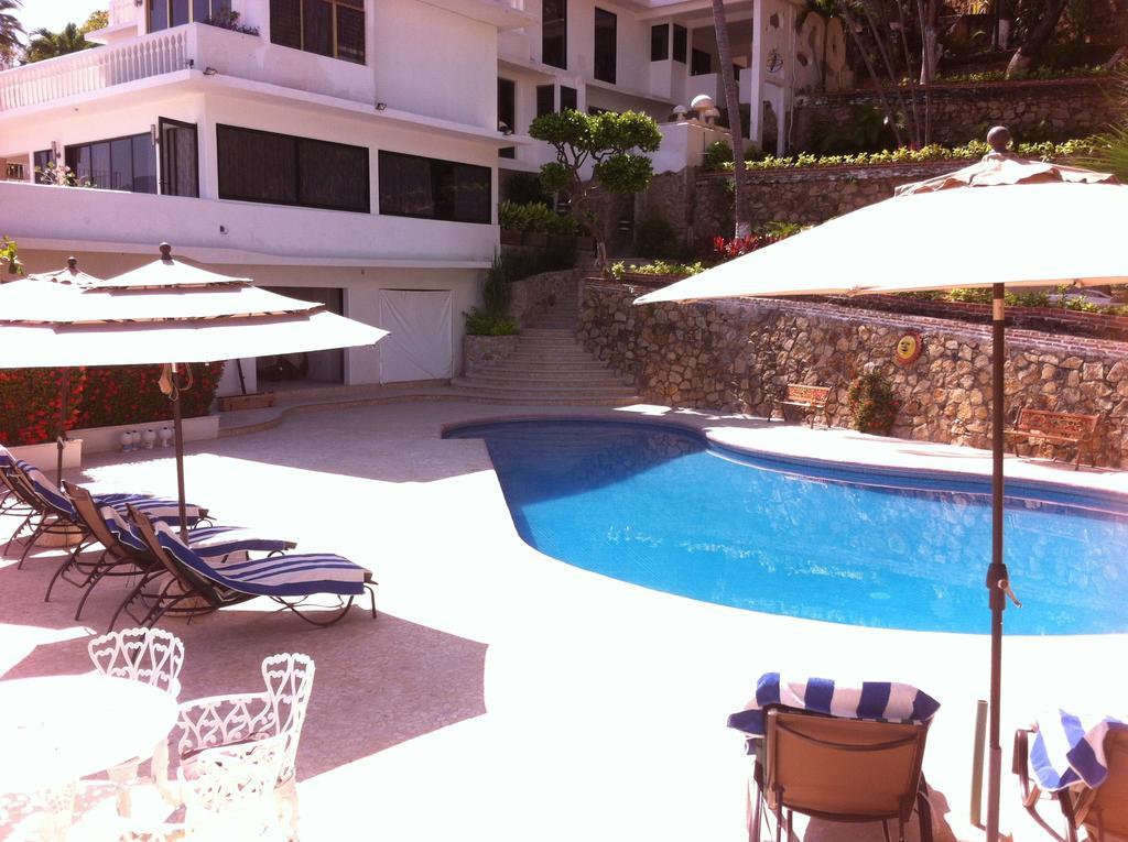 Villa Guitarron gran terraza vista espectacular 6 huespedes piscina gigante Acapulco Habitación foto